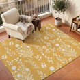 thumbnail image 2 of Washable Area Rugs 6x9 FT Yellow Botanical Rugs for Living Room Non-Slip Soft Non-Shedding Low-Profile Rectangle Spring Summer Chic Wildflowers Large Rug Carpet for Bedroom Dining Room Home Decor, 2 of 8