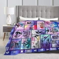 thumbnail image 4 of Wijzvio I Love Gymnastics Throw Blanket Soft Fuzzy Fleece Blanket For Couch Bed Living Room Decoration 80"X60", 4 of 9