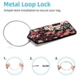 thumbnail image 2 of Square 2Pack PU Leather Flower Cruise Luggage Tag with Privacy Cover and Stainless Steel Ring - Suitable for Travel Handbags Backpacks Luggage Tags, 2 of 6