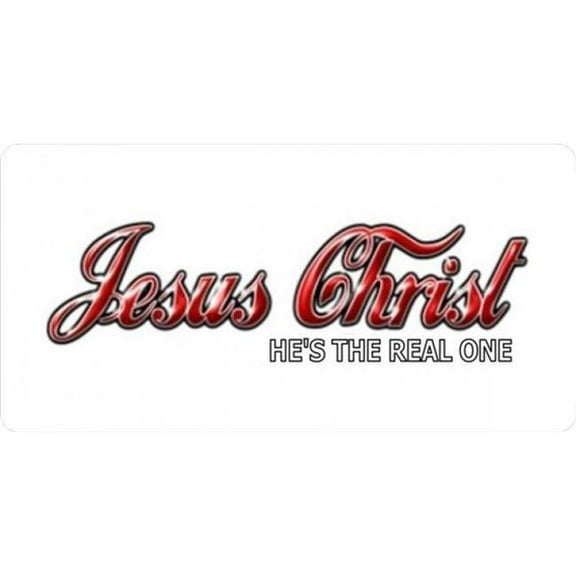 Jesus Christ He's The Real One Photo License Plate