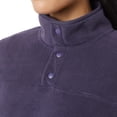 thumbnail image 3 of 32 Degrees Heat Womens Midweight Snap Arctic Fleece Pullover Size: XS, Color: Gray Navy, 3 of 5