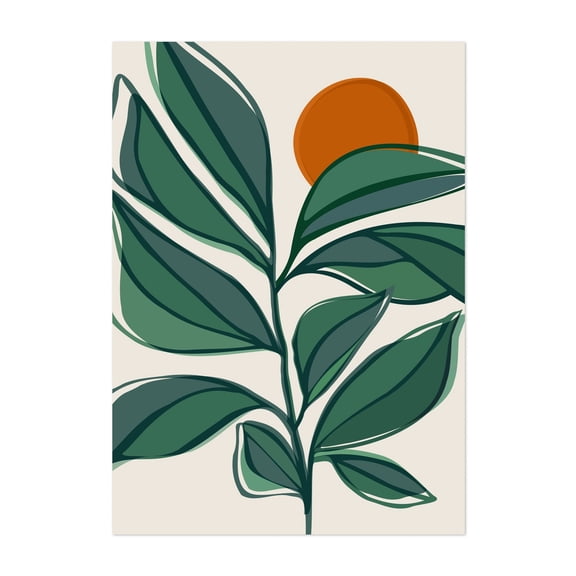 Dance With The Sun - Drawing Unframed Wall Art Print 5 x 7 inches