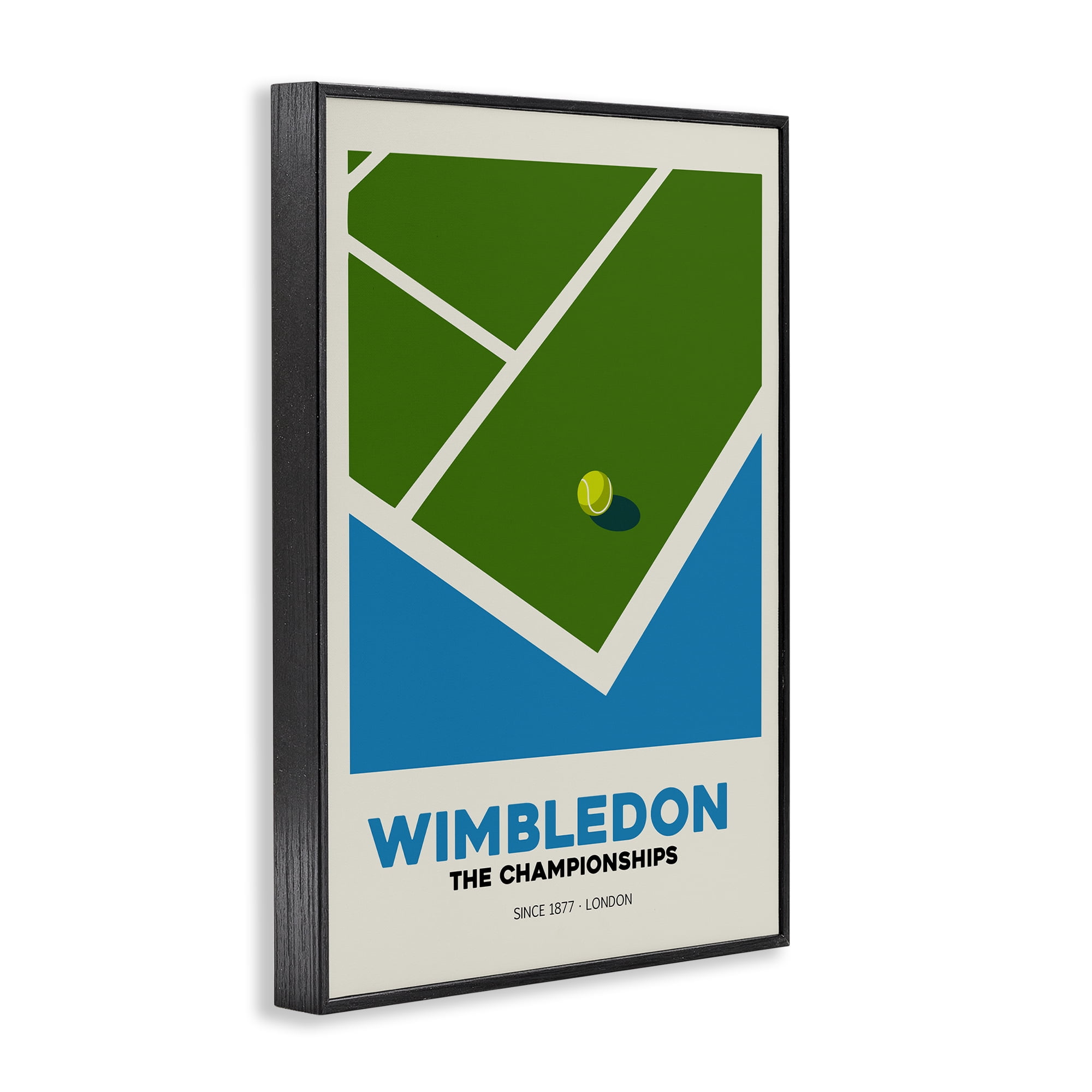 Stupell Industries Wimbledon Tennis Court Black Framed Giclee Art, design by Andreas Magnusson