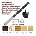thumbnail image 4 of Brad Point Drill Bit Set 1/8 Inch 10Pcs Spur Point Stubby Woodworking Drill Bits, 4 of 4