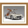thumbnail image 2 of Stephen Chambers 18x15 Gold Ornate Wood Framed With Double Matting Wall Art Titled - Mercedes Gullwing, 2 of 6