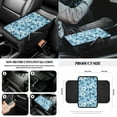 thumbnail image 6 of Jeiento Blue Hibiscus Flowers Car Seat Cover with Steering Wheel Cover Seat Belt Strap Pad Handbrake Gear Shift Knob Cover Rubbish Bin Armrest Cover Auto Rearview Mirror Cover Coasters 14 PCS, 6 of 7