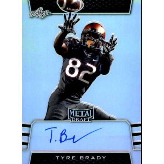 Collectible 2019 Leaf Metal Draft Rookie Autograph #BA-TB1 Tyre Brady RC AUTO Football Trading Card