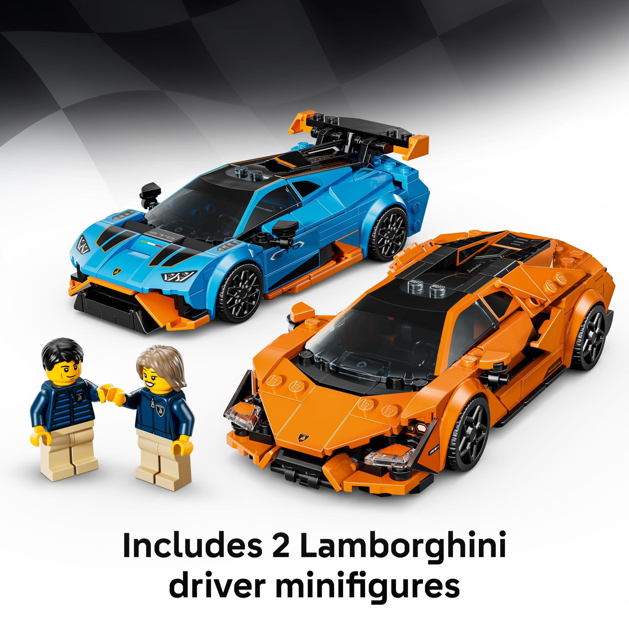 LEGO Speed Champions Lamborghini Revuelto & Huracán STO Car Toys - Building Toy for Pretend Play for Boys & Girls, Ages 10+ - Gift for Birthdays - Model Car Kit Display - 77238