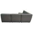 thumbnail image 3 of Nova Lifestyle Marshall 5PC Corner Modular Sectional w/ Scooped Seat in Grey Fabric, 3 of 44