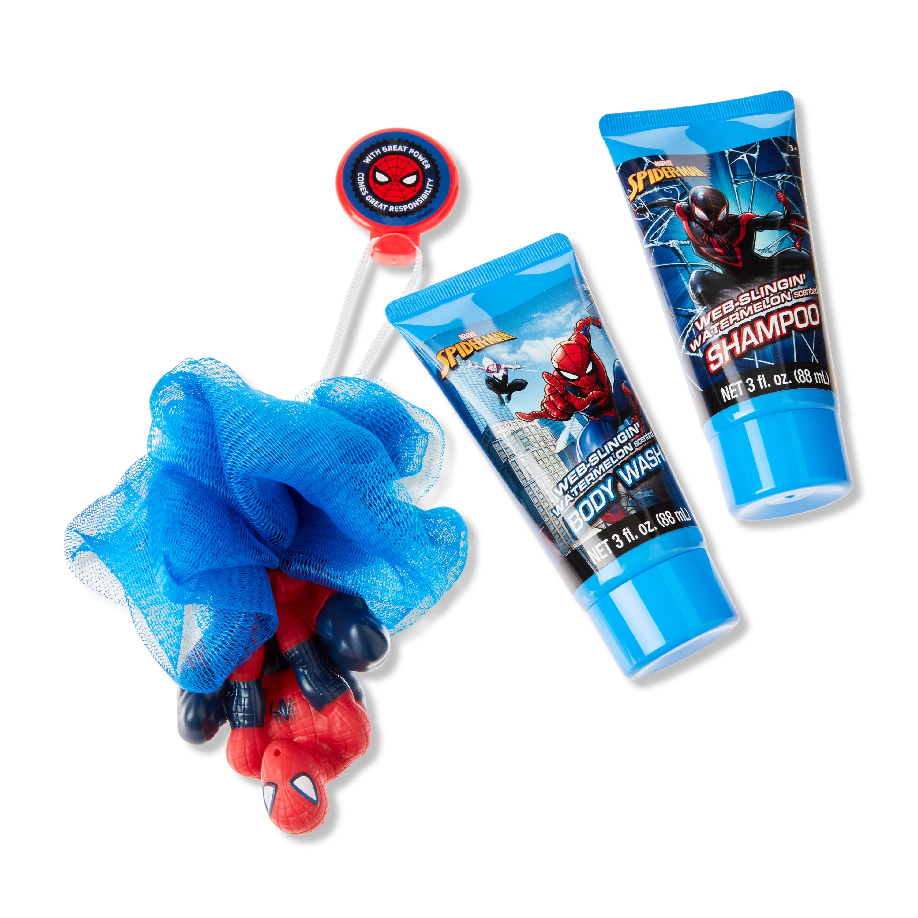Spiderman Soap and Scrub Set, 3 Pieces, Watermelon Scented, Age 3+
