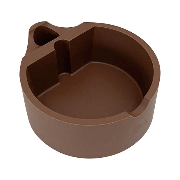 Caja de accesorios antideslizante de gran capacidad, fácil de limpiar, contenedor para posos de café espresso Marrón