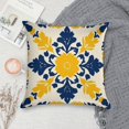 thumbnail image 5 of Yellow Blue Pioneer Flower Pillow Covers,Yellow Blue Pioneer Flower Throw Pillow Covers 20"×20" ,Living Room Sofa Couch Pillow Covers,Decorative Pillow Covers, 5 of 7