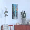thumbnail image 3 of Luxe Metal Art 'Blue Sky' by Ekaterina Ermilkina, Metal Wall Art, 12"x36", 3 of 7