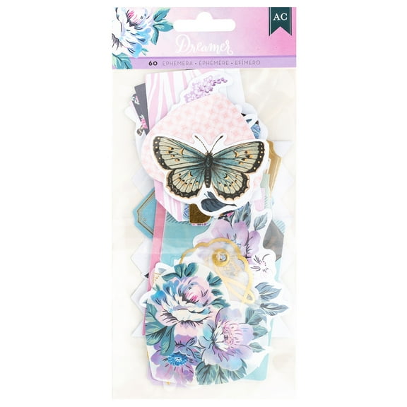American Crafts Dreamer Ephemera Die-Cuts 60/Pkg-Icons, Gold Foil