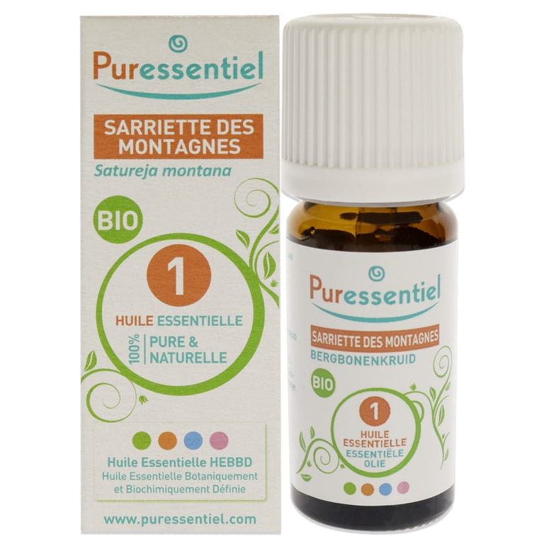 エッセンシャルオイル pure baume des montagnes Puressentiel Organic Essential Oil - Sarriette Des Montagnes, 0.17