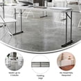 thumbnail image 2 of Table de formation pliante Flash Furniture en plastique blanc granite, 2 of 9