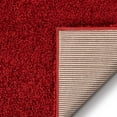 thumbnail image 2 of Well Woven Solid Shag Red Modern Geometric Plain Plush 8 Round (7'10" Round) Area Rug, 2 of 7