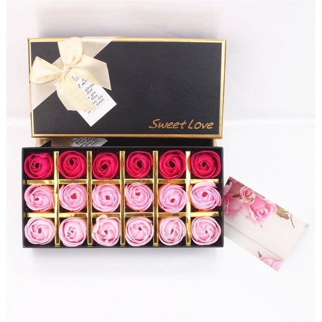 520 Regalo creativo de San Valentín para novia Caja de regalo con 12 flores de jabón en forma de rosa