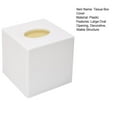 thumbnail image 6 of Yesbay Tissue Box Cover Square Tissue Box Holder ,Oval Opening Decorative Tissue Storage Cube Vanity Countertop Bedroom Dresser Office Paper Dispenser, 6 of 9