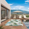 thumbnail image 3 of Tropical Plant Outdoor Rug for Patio/Deck/Porch, Non-Slip Large Area Rug 6 x 9 Ft, Summer Watercolor Boho Green Palm Trees Indoor Outdoor Rugs Washable Area Rugs, Reversible Camping Rug Carpet Runner, 3 of 8