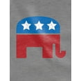 thumbnail image 2 of Republican Shirt Republican Elephant 3/4 Women Sleeve Baseball Jersey Shirt Medium red/white, 2 of 5