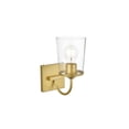 thumbnail image 6 of Living District Avani 1-Light Iron & Glass Bath Sconce in Chrome and Clear, 6 of 7
