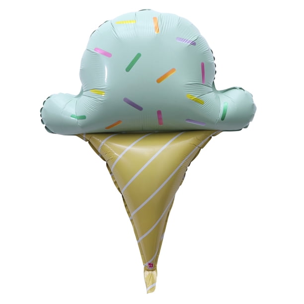 FELTECHELECTR Globo de dibujos animados con forma de nube de helado, globo de aluminio, globo de postre dulce de caramelo para decoración de fiesta de cumpleaños y baby shower