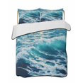 thumbnail image 2 of Blue Teal Coastal Twin Size Down Alternative Comforter, Lightweight Comforter Quilt Bedding Set with Pillow Shams Sea Nautical Ocean Summer Beach All Seasons Bed Comforter Duvet Insert 68"x86", 2 of 7