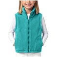 thumbnail image 4 of CAICJ98 Toddler Boys Girls Fleece Vest Kids Polar Fleece Zipper Jacket Sleevless Fall Winter Warm Outerwear With Pockets (Sky Blue,9-10 Years), 4 of 7