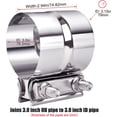 thumbnail image 2 of GFDYREE Exhaust Clamp, Lap Joint Band Clamp Stainless Steel (3.0 Inch,2Pcs), 2 of 5