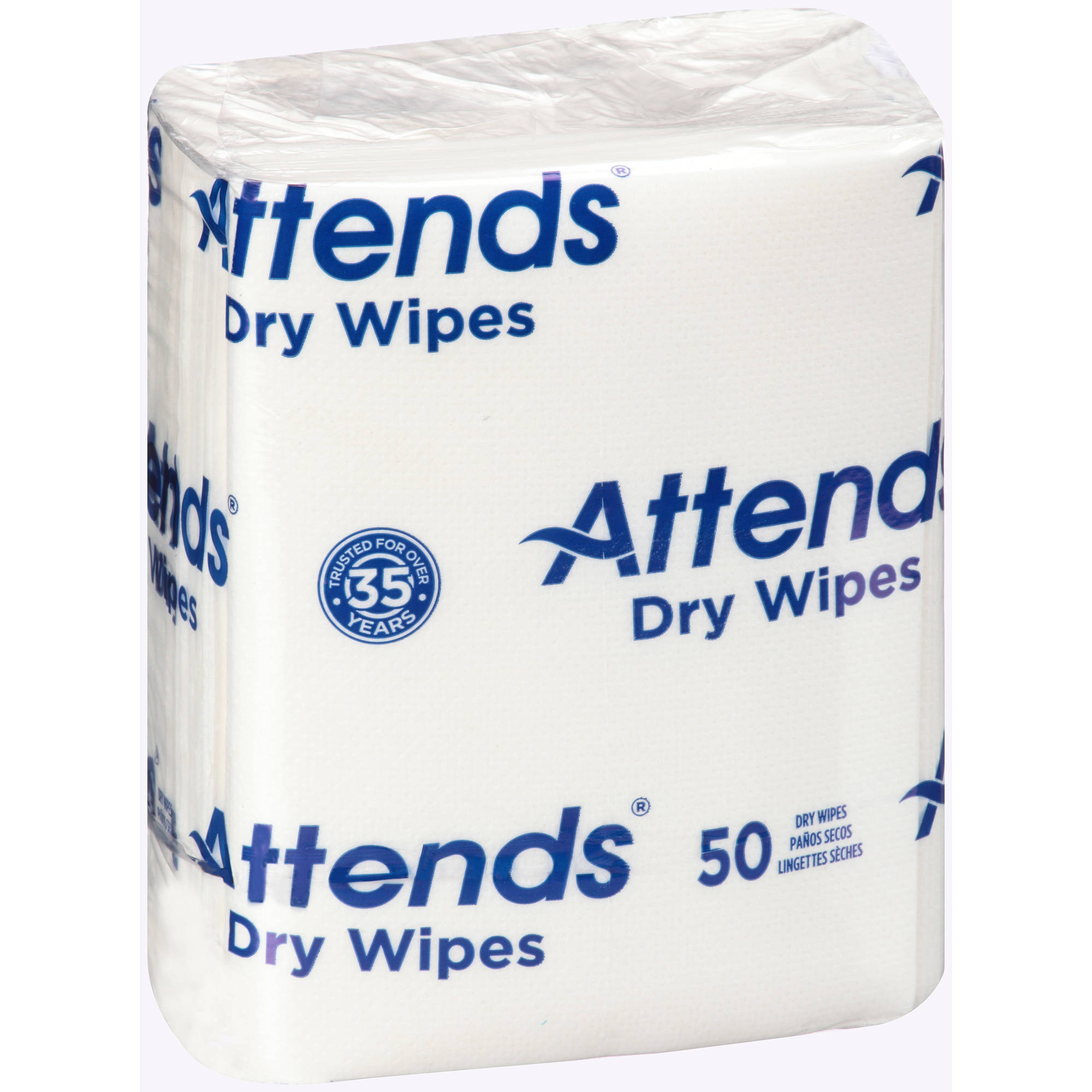Attends MediumWeight Dry Wipes, 50 count, (Pack of 20)