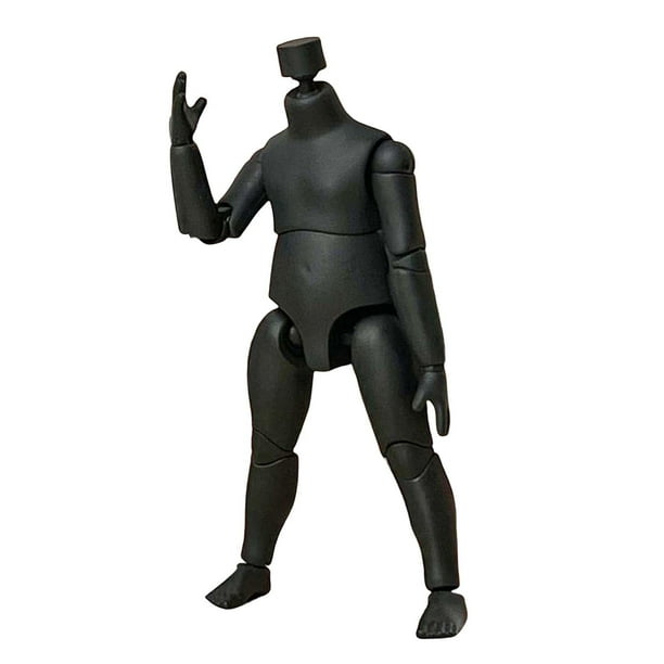 Cuerpo de muñeca a escala 1/6, accesorio de muñeca, modelo de cuerpo masculino, juguete, articulación esférica móvil Negro Sunnimix Figura de acción
