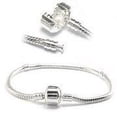 thumbnail image 2 of 8 Inch  Silver Barrel Clasp  Charm Bracelet, 2 of 2