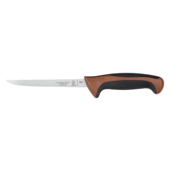 Mercer Culinary Millennia Semi-Flexible 6" Narrow Boning Knife - Brown