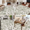 thumbnail image 6 of Spring Flowers Large Area Rugs for Bedroom Living Room, Soft Non Slip Carpet Bedside Rug, Farmhouse Sage Green Pastoral Floral Leaf Rectangular Floor Cover Kitchen Accent Rug 5'x8' for Office, 6 of 9