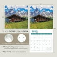 2024 Cabins Monthly Wall Calendar by Bright Day, 12 x 12 Inch Beautiful
