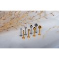 thumbnail image 2 of Ball Stud Earrings, Surgical Steel Tiny Dot Stud Earrings, nap earring, sleep Studs, Gold Screw Back Earrings, Flat Back Tragus Stud, 2 of 9