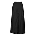 thumbnail image 4 of Pants for Women Hiking Women Fancy Pants Suits for Trouser Fashion Midsize Fashion Trousers Cute Jean Crinkle Beaded High Waist Casual Dress Black 2XL, 4 of 7