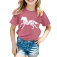 thumbnail image 2 of newwalpole Horse Shirts for Girls Love Horses Shirt Youth Horseback Riding Casual Animal Graphic Tees 8-15 Year Old Pink for Size 1-2 Years, 2 of 4