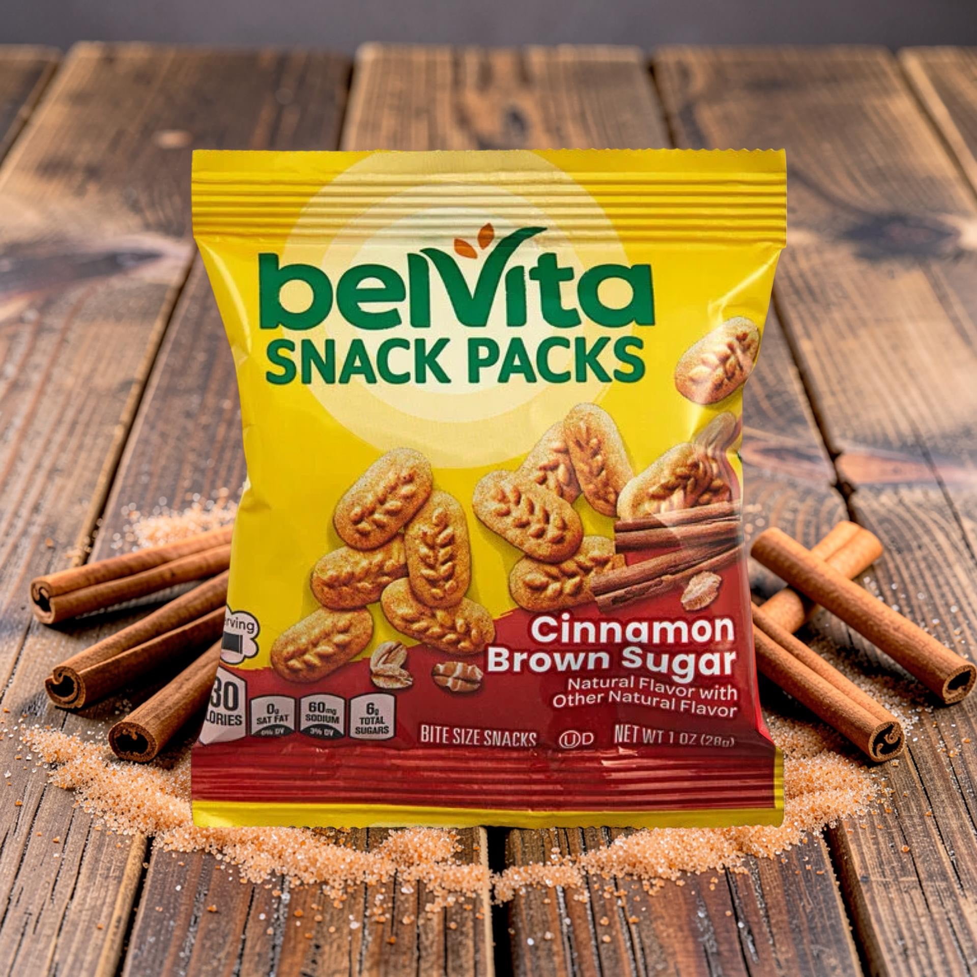 belVita Cinnamon Brown Sugar Breakfast Biscuits 60 Single Serve Packs, School Smart Snacks