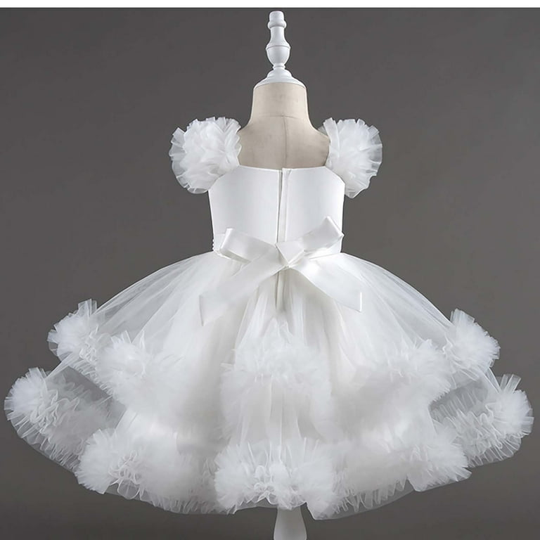 chinese dress ladies Powder Lilac Ribbed Layered Tulle Dress 4T