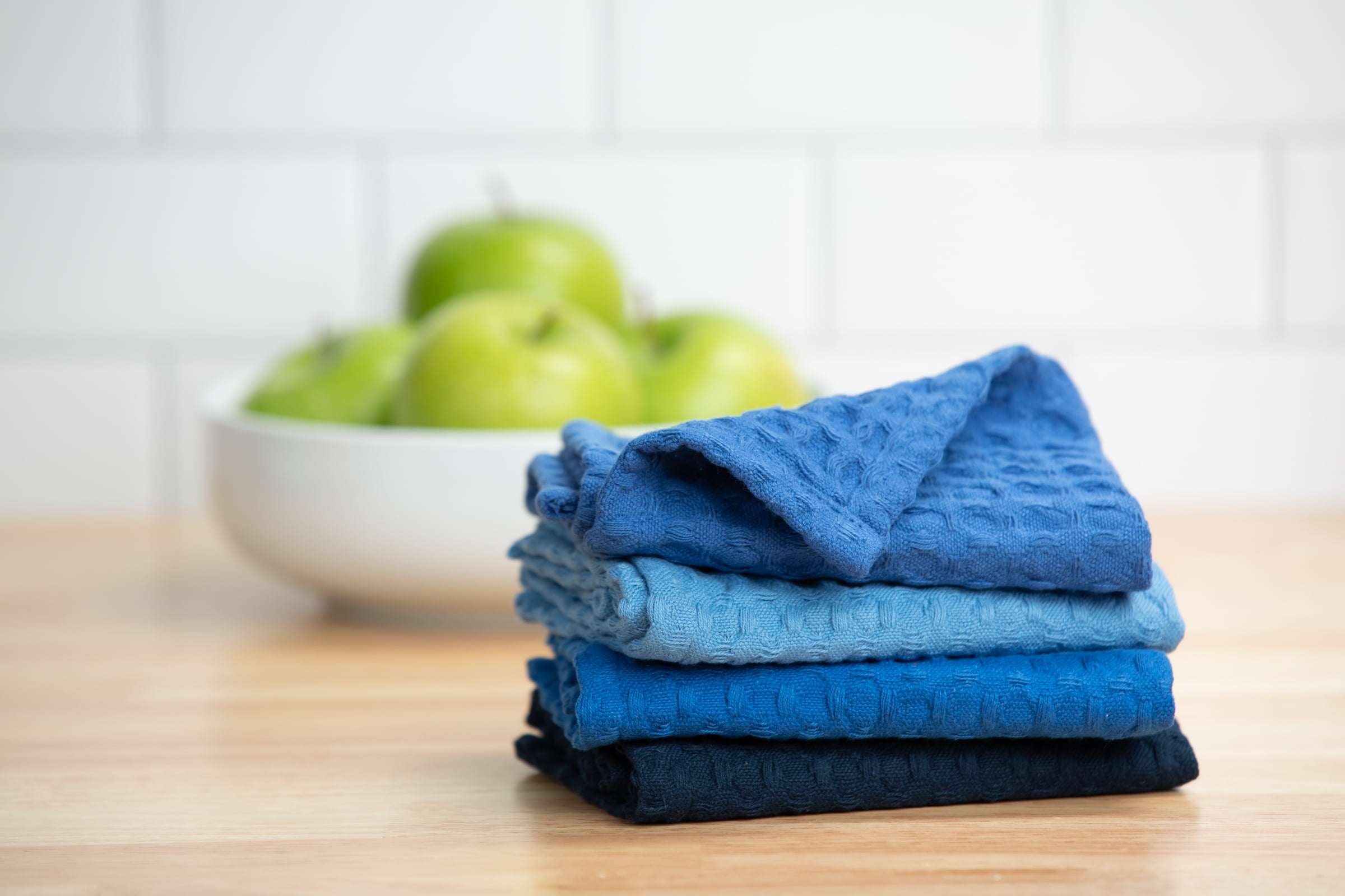 (3 pack) Mainstays 4 Pieces, Waffle Dishcloths, Navy Blue