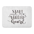 thumbnail image 1 of NUDECOR Start Each Day Grateful Heart on Hand Lettering Modern Inspirational Motivational Quote Doormat Floor Rug Bath Mat 23.6x15.7 inch, 1 of 1
