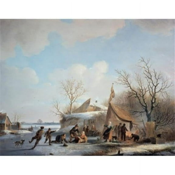 Posterazzi SAL495137371 Winter Scene Jacobus Van Der Stok 1795-1864 Dutch Poster Print - 18 x 24 in.