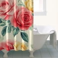 thumbnail image 4 of Pioneer Flower Floral Print Pattern Shower Curtain 36"x72" ,Bathroom Decorative Shower Curtains Set with 12 Hooks,Modern Waterproof Washable Shower Curtain, 4 of 6