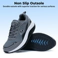 thumbnail image 4 of NRNHI Men's Walking Shoes with Arch Support Plantar Fasciitis Sneakers Tennis Shoes for Fitness Workout GreyBlack Size 13, 4 of 5