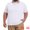 White, variant on DARING DIVA Men's Contrast Collar Short Sleeves Breathable Polo Shirts XL White