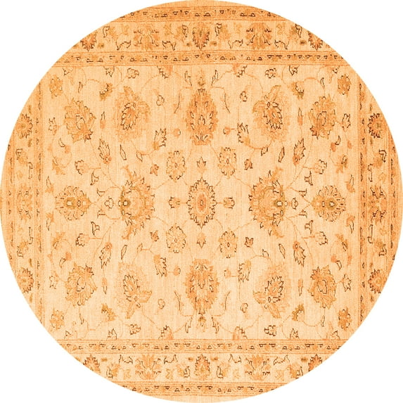 Ahgly Company Indoor Round Persian Orange Traditional Area Rugs, 5' Round