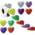 thumbnail image 6 of 500Counts Glittering Star Sticker 25mm Adhesive Wrapping Labels Colorful Heart Sticker for Journal Notebook Wrapping, 6 of 9