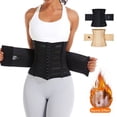 thumbnail image 6 of Waist trainer for women\men, abdominal control, sports fitness shapewear, best abdominal trainer for weight loss, weightlifting or strength building, abdominal training, work out, black, 6 of 10